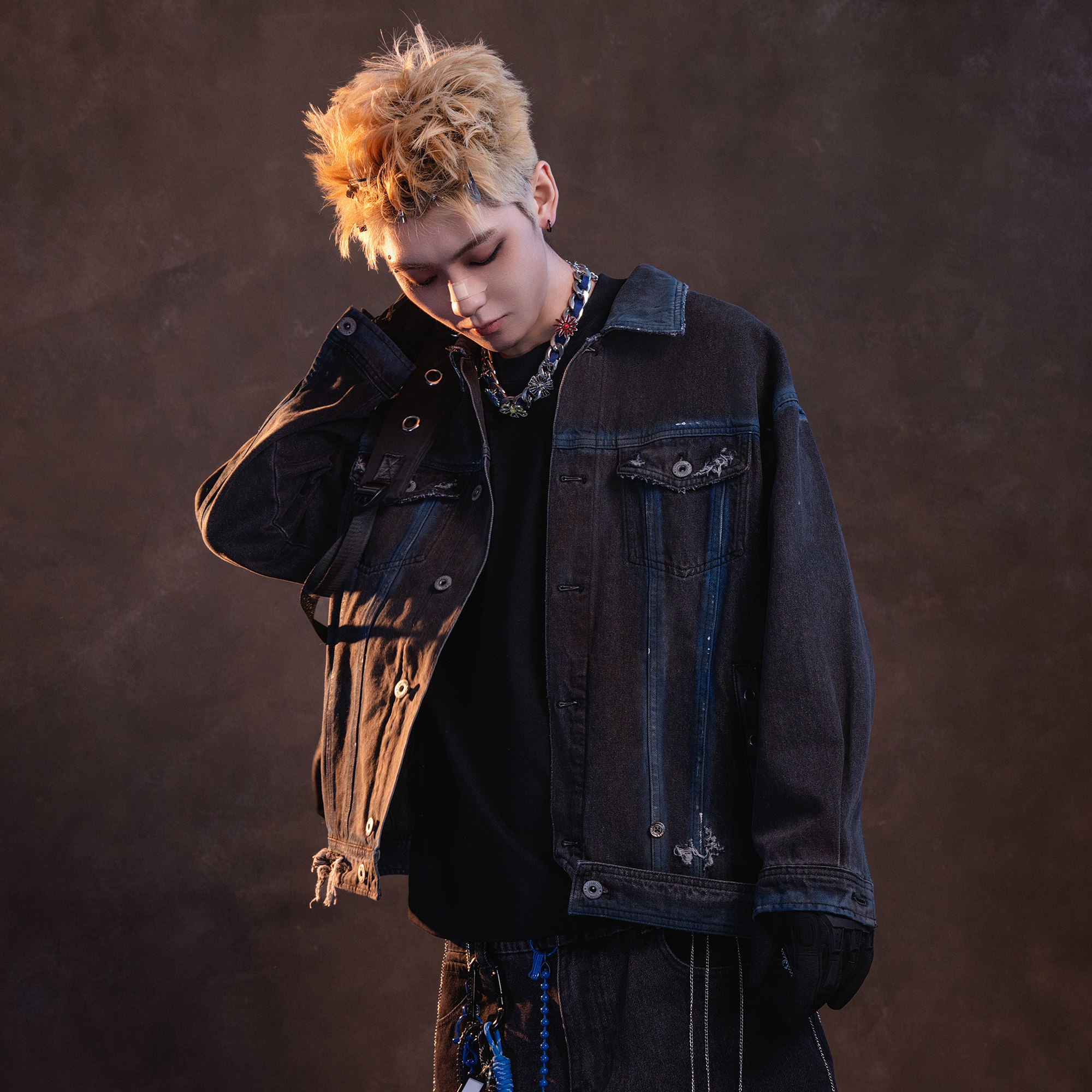 MOGONGSHE*模公社复古美式短款牛仔外套女2026新款男痞帅潮牌夹克,男装,牛仔外套,淘宝优惠券,粉丝福利购,淘宝优惠卷