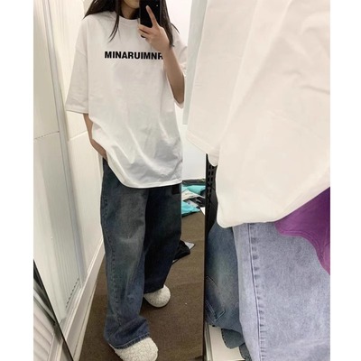重磅字母短袖t恤女2025新款夏季