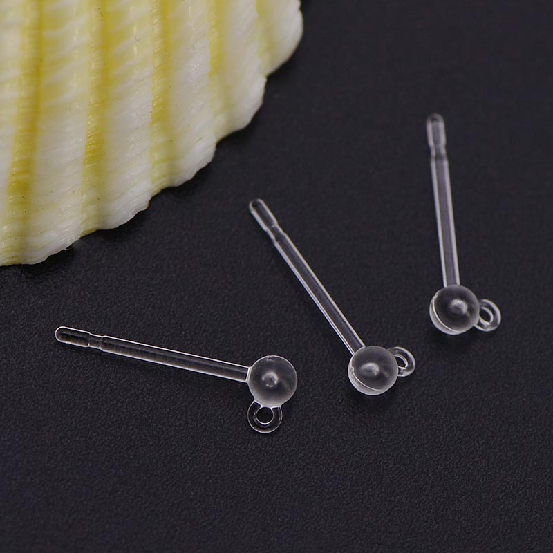 耳钉树脂针养耳洞消炎棒透明隐形耳棍塑料耳针套管耳环耳棒简约