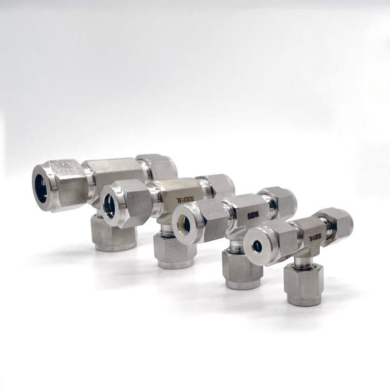 316l不锈钢三通卡套t型卡套接头变径防腐耐压1/48mm2mm