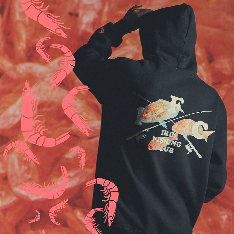 日本进口品牌IFC MADAI HOODIE-001路亚潮流长袖卫衣IFAW24-046