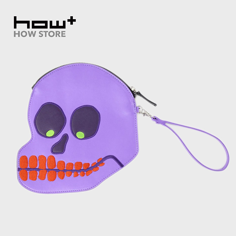 HOWstore Third Drawer Down创意骷髅手拿包零钱钥匙包个性搞怪