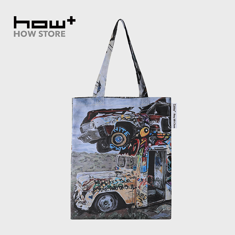 HOWstore x 陈轩荣·都市遗迹G系列潮流街头单肩包帆布包购物手袋