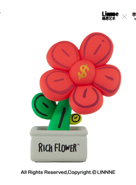 HOWstore 有钱花艺术家联名款潮流桌面摆件礼物红色款搪胶手办