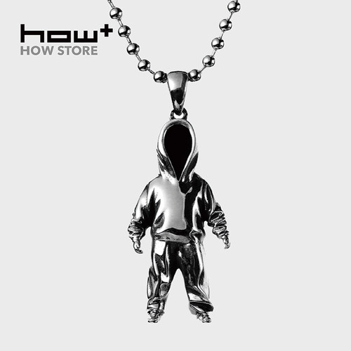 HOWstore 黄玉龙925银项链吊坠BACK-S潮流嘻哈艺术百搭