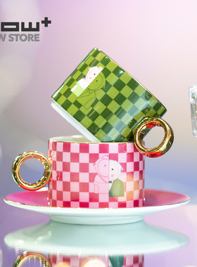 HOWstore 杨媛媛艺术家款英式轻奢骨瓷《我们》咖啡杯套组礼物