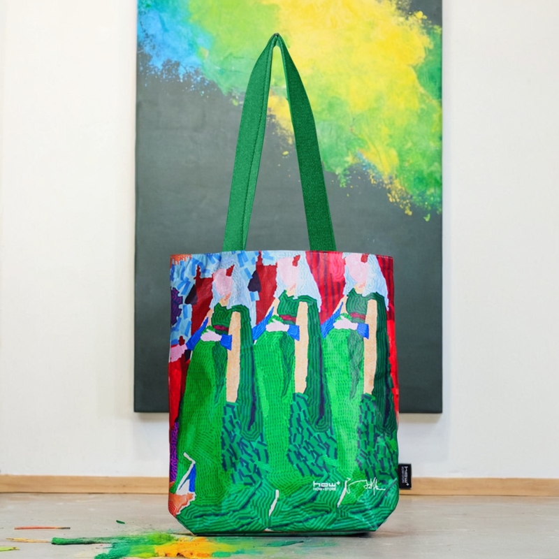 HOWstore 艺术家冯志佳合作款时尚简约购物袋杜邦纸防水单肩包