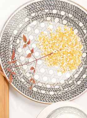 HOWstore 玖申收获系列搪瓷珐琅26公分浅口盘子餐盘