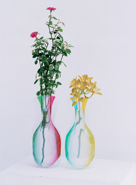 HOWstore 日本进口DBROS折叠花瓶创意礼品便携易收纳塑料简约