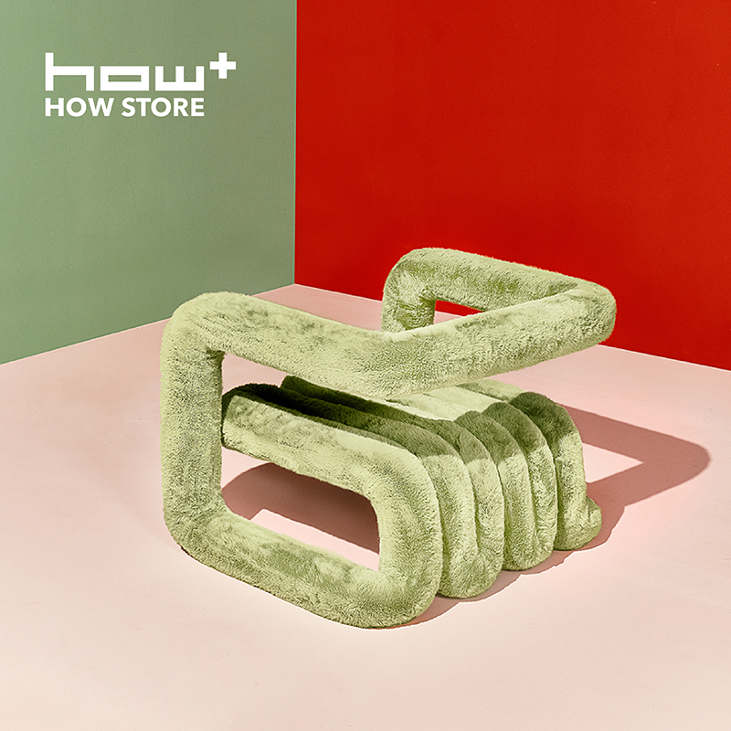 HOWstore XZOO 36.5℃系列艺术家居设计感环保皮草扶手椅子