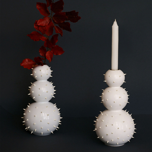 HOWstore Antibiotico Design仙人掌国王烛台&陶瓷花器节日礼物