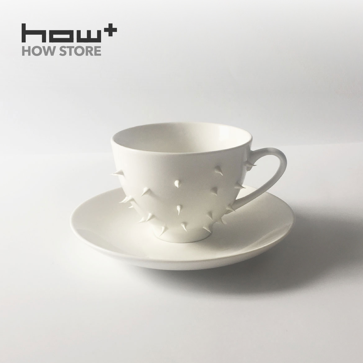 howSTORE白色仙人掌北欧咖啡杯