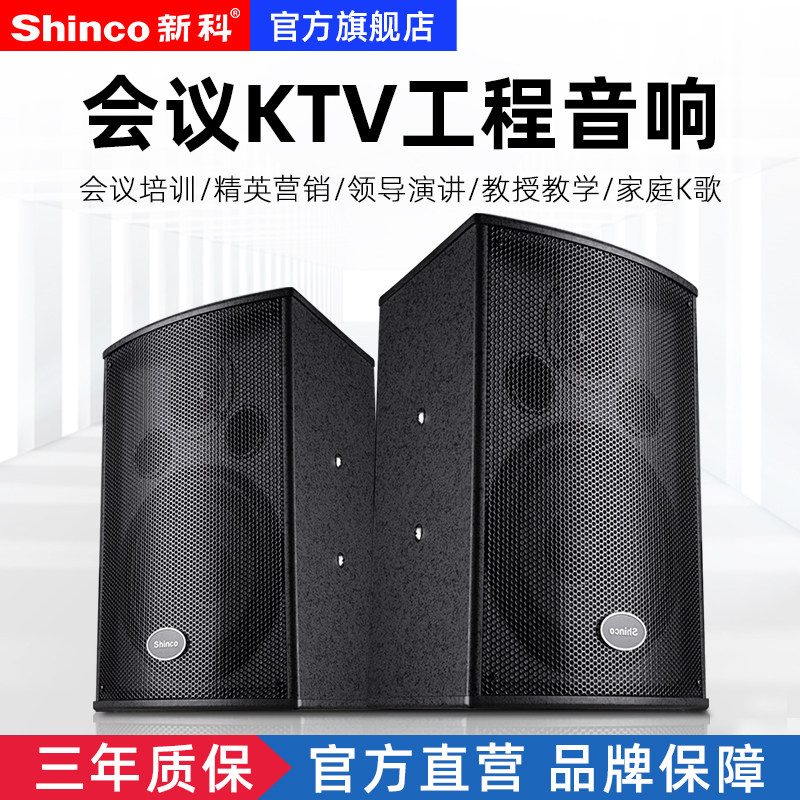 新科会议室音响培训演讲教室工程专用音箱家庭KTV卡包卡拉OK8 10 12寸一对