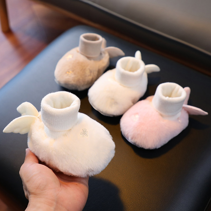 秋冬季加绒保暖护脚套男女婴儿鞋