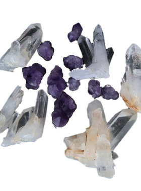 天然白水晶消磁净化装修景石标本