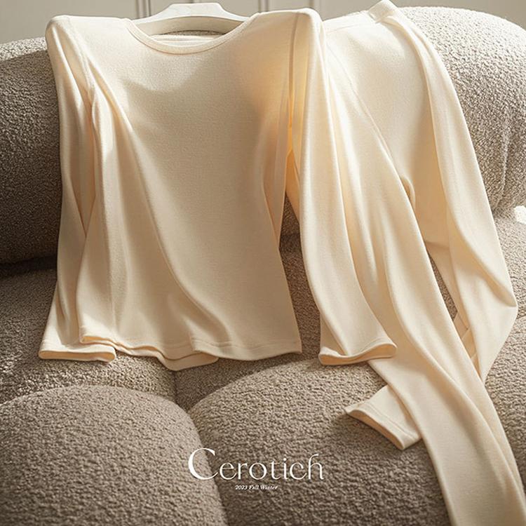 趣安芬依翡丝抑菌无痕保暖内衣女