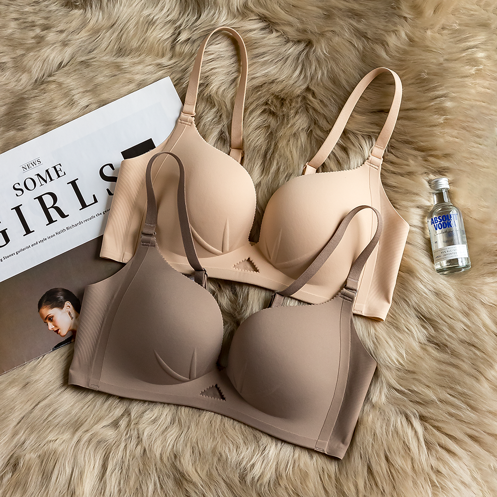 趣安芬文胸出口日本轻木棉收副乳防下垂调整型内衣女小胸聚拢显大