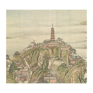 清 徐扬 乾隆南巡图第六卷驻跸姑C苏卷轴装裱仿古建筑墙装饰画长