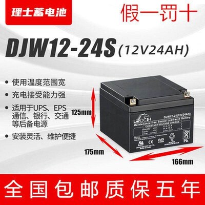 LEOCH理士蓄电池12V24AuH(DJW12240)铅酸阀控密封式免维护蓄电池