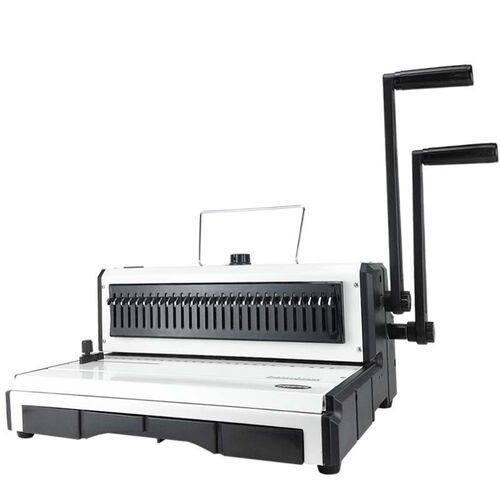 广州T970E铁圈装订机2:1台历装订机H重型双线圈装订机27孔全抽刀