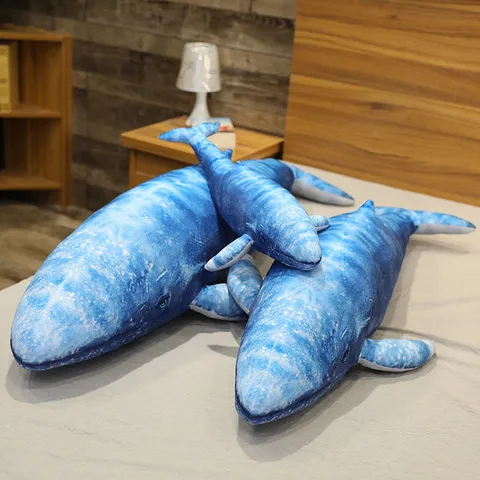 毛绒玩具抱枕公仔蓝鲸鱼动物礼物新款抱枕七夕情人节大号睡觉海洋