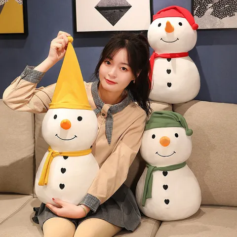 平安夜毛绒玩具可爱圣诞节布娃娃儿童抱枕公仔礼物新款雪人