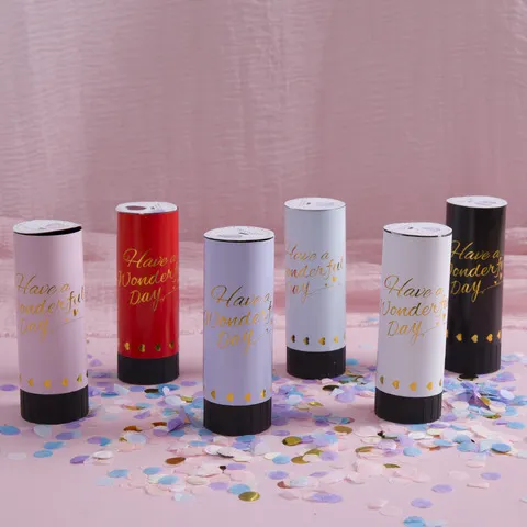 彩花婚庆用品推推乐手持喷花筒小礼花婚礼礼花筒礼炮派对撒花生日