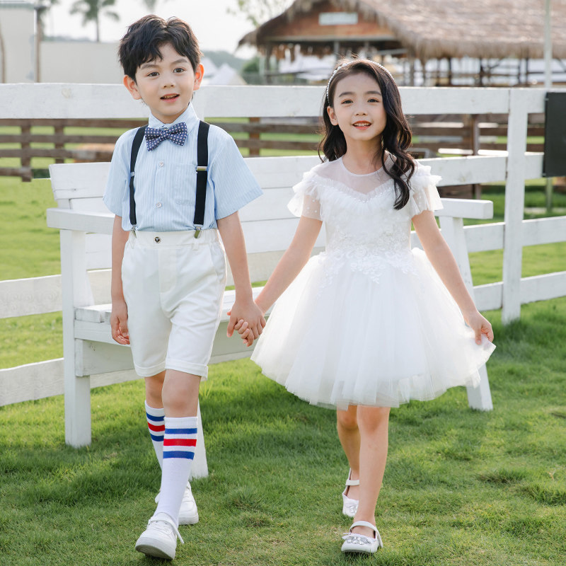 六一儿童演出服幼儿园毕业照表演服装女童舞蹈服蓬蓬裙小学生合唱
