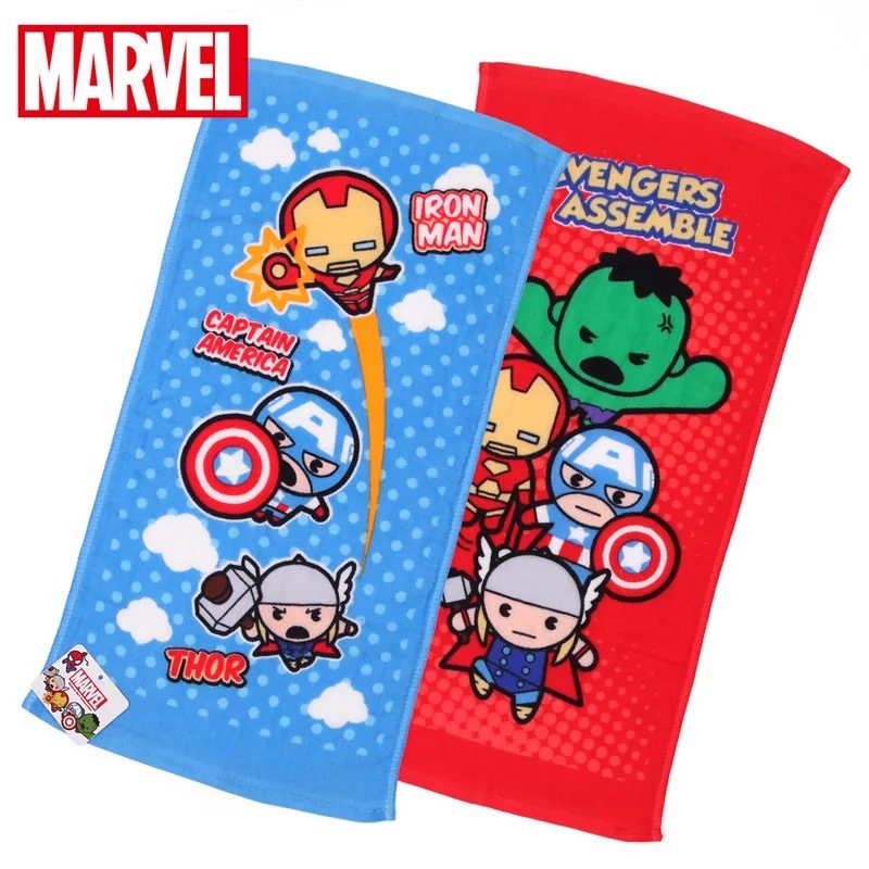 迪士尼漫威MARVEL英雄大集合纱布浴巾 纯棉成人 卡通 吸水