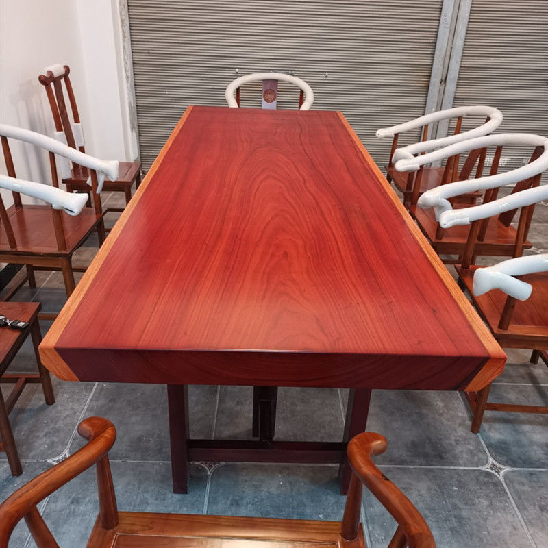 红花梨大板茶桌实木红木办公桌原木大板桌实木电脑桌茶几茶台画案