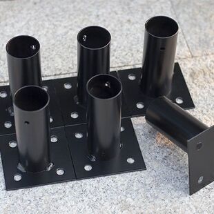 全功能竹篱笆立柱固定器水泥地底座带膨胀螺丝万能支架