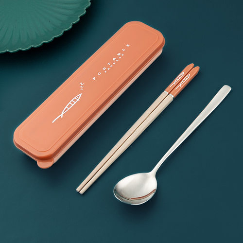 便携式筷子勺子套装餐具