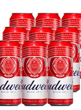 百威啤酒红罐 500ml*6/18罐醇正口感拉格啤酒聚会狂欢