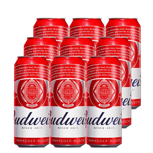 百威啤酒红罐 500ml*6/18罐醇正口感拉格啤酒聚会狂欢