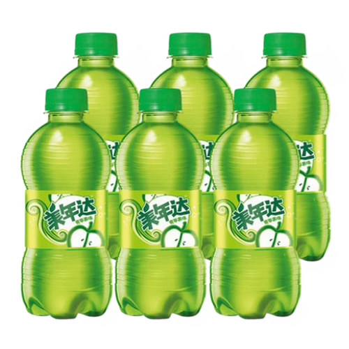 百事可乐美年达苹果味碳酸饮料300ml便携mini小瓶装聚会饮料-shm