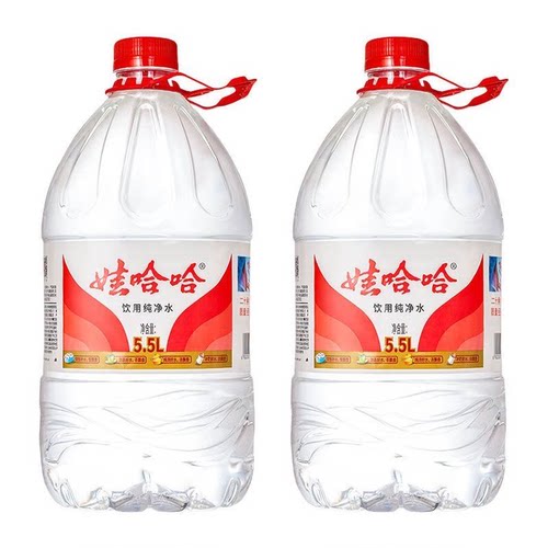 娃哈哈饮用水5.5L*4桶纯净水大桶非矿泉水煮饭办公室用水【J】