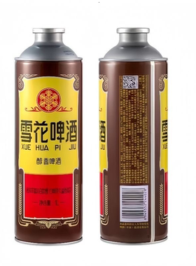 雪花啤酒经典沈阳老雪花麦香浓郁1L*6罐口铁装12°P 香醇拉格-CL