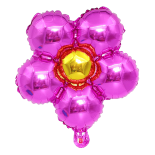 开学季教室装扮饰布置花朵卡通铝膜气球手持玩具微商扫码花瓣礼品