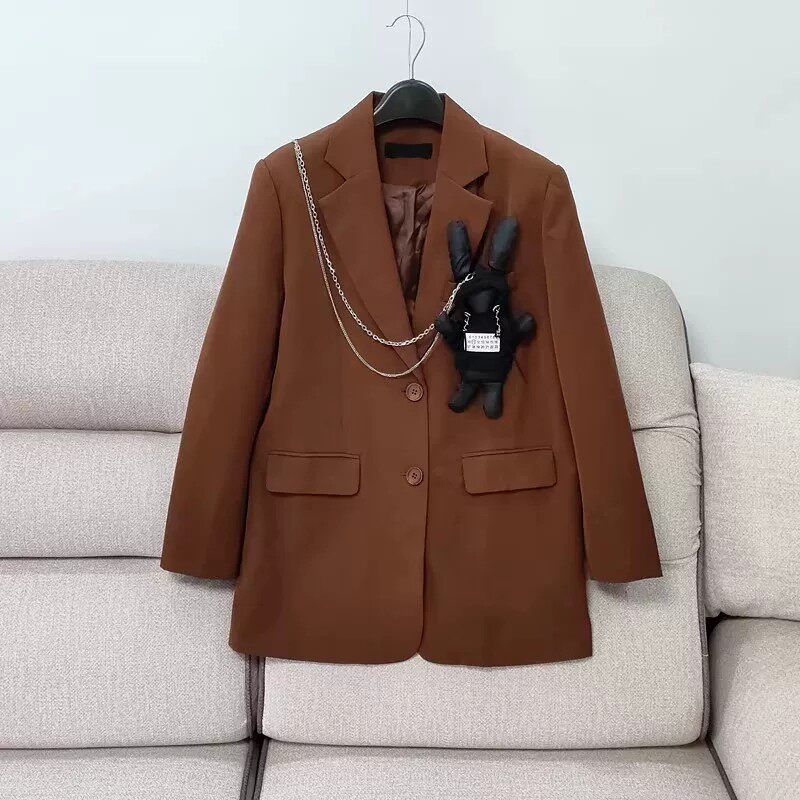 设计感玩偶休闲西装西服外套