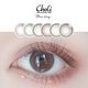 choli美瞳日抛女自然大小直径10片灰色正品 混血近视隐形眼镜