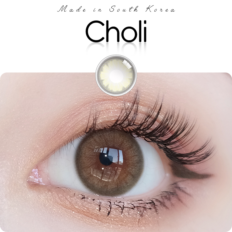choli日抛三明治美瞳钻石茶隐形眼镜小直径10片装