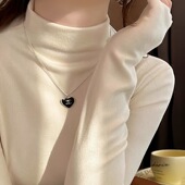 半高领打底衫 女秋冬新款 洋气高级感德绒内搭小众显瘦百搭上衣ins