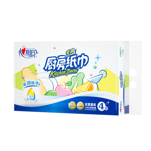 心相印厨房纸巾擦油60节4卷
