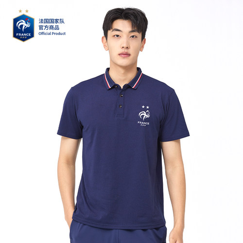 法国国家队深蓝polo衫商务