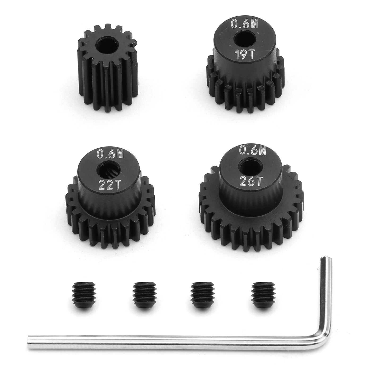 田宫TAMIYA 马达齿14T 19T 22T 26T 电机齿轮 (0.6M模数)45号钢齿