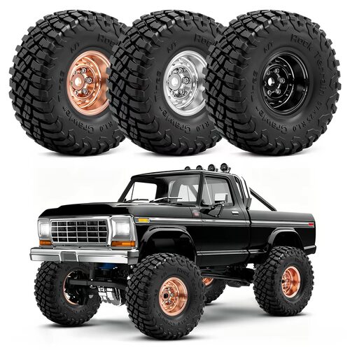 1/24RC攀爬车1.0寸铝合金轮毂轮胎 适用SCX24 FMS24 TRX4M-W388