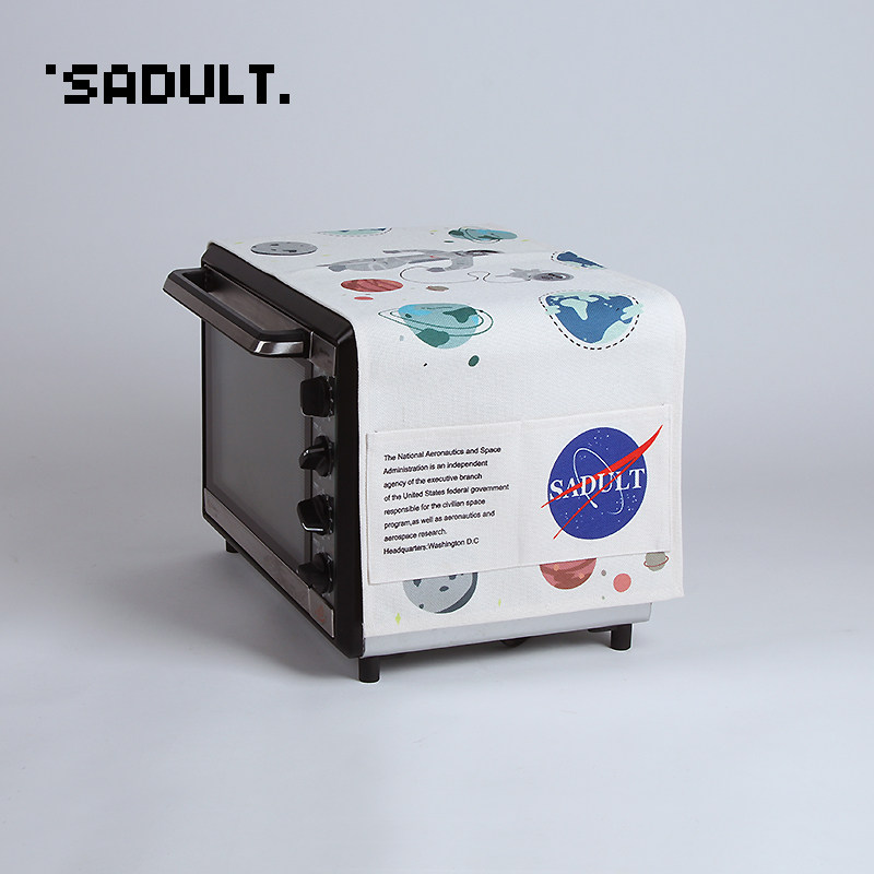 스푸핑 NASA 냉장고 전자레인지 더스트 커버 드럼형 세탁기 유니버설 커버 면과 린넨 천