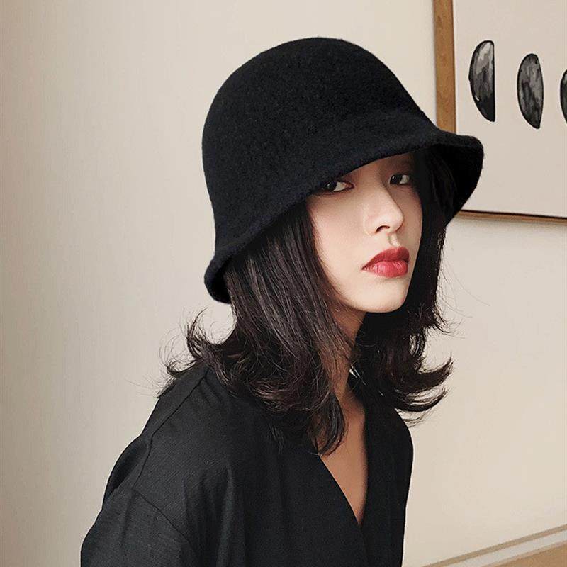 四季可戴黑色羊毛渔夫帽子女春秋季韩版潮百搭针织网红款盆帽早春,服饰配件/皮带/帽子/围巾,帽子,淘宝优惠券,粉丝福利购,淘宝优惠卷