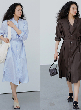 Oase Studio dry silk假两件连衣裙