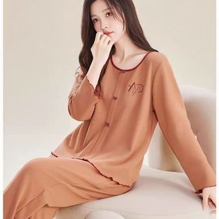 磨毛德绒睡衣女秋冬磨毛保暖长袖可外穿德绒家居服2025大码套装